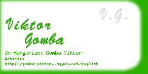 viktor gomba business card